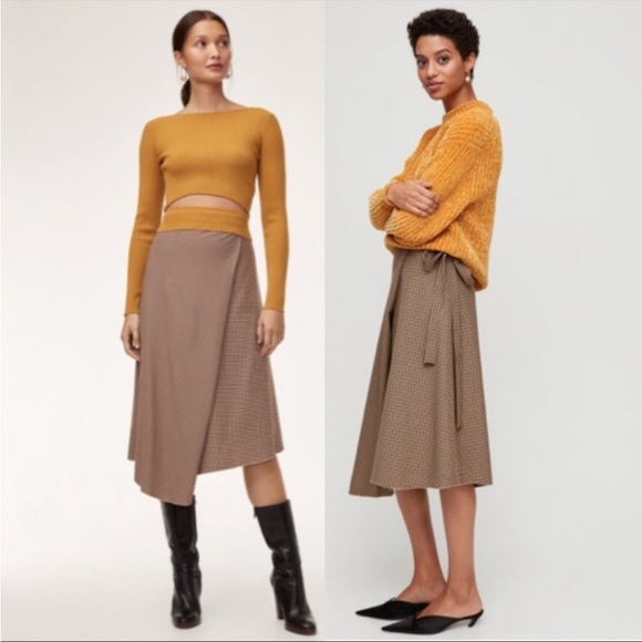 Brand new Aritzia Womens XS Wilfred Belle A-line Wrap Skirt - Picture 6 of 8